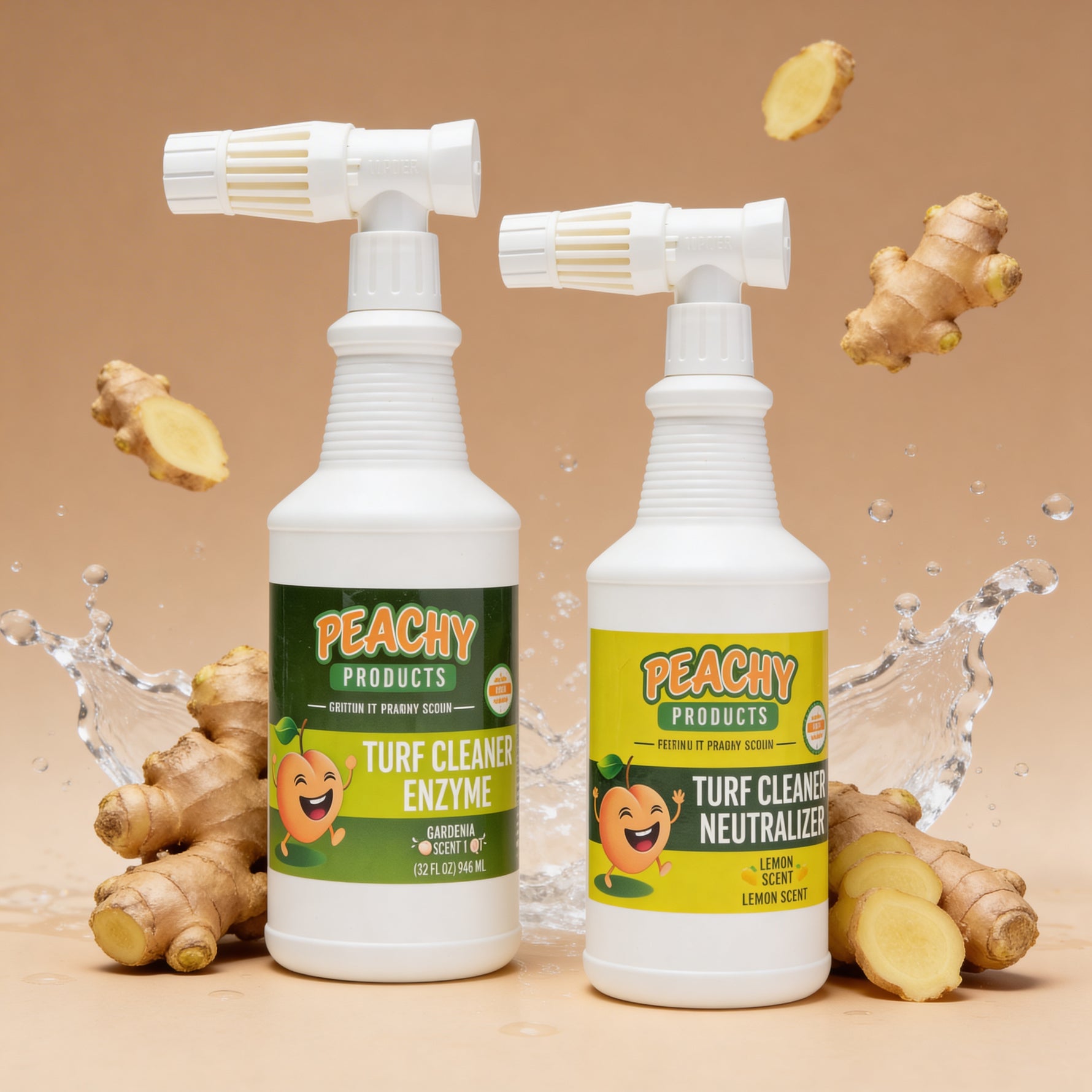 Peachy Products 2-Step Turf Cleaning System - enzyme formula works for 21 days
